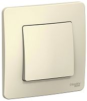 Переключатель с рамкой Systeme Electric Blanca 1-кл. проходной молочный картинка